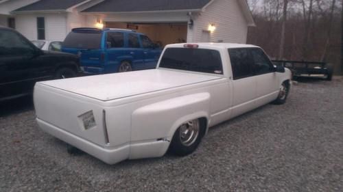 1998 Chevy 3500 Dually Crew Cab Cadillac Conversion Bagged Air Ride Shaved, image 3
