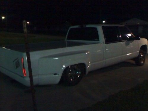 1998 Chevy 3500 Dually Crew Cab Cadillac Conversion Bagged Air Ride Shaved, image 15
