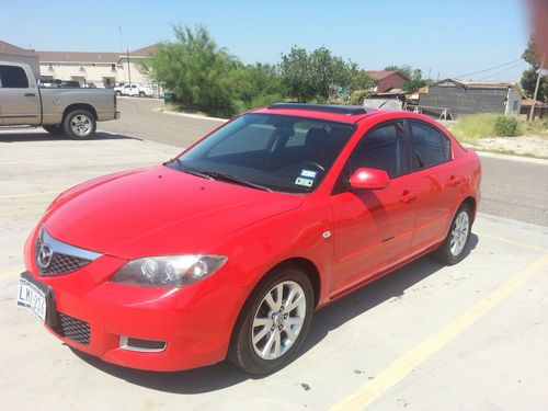 2007 mazda 3 nice car (red with sporty black interior &amp; sunroof)