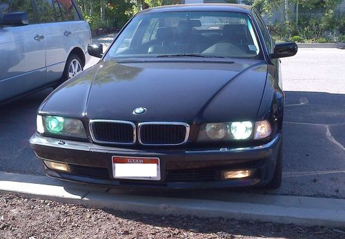 1995 bmw 740il jet black on black leather 4.4i v8 low mileage!!