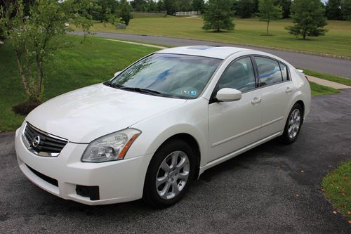 2007 nissan maxima 3.5 se - skyview roof - leather - white