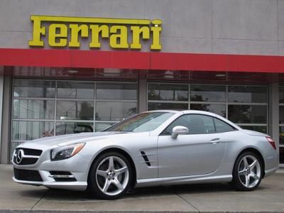 2013 mercedes sl 550 amg sport/ silver over black / pano roof/ only 449 miles!