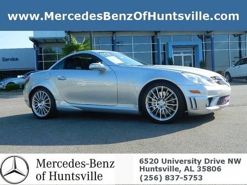 Slk slk55 amg silver black leather low miles we finance convertible