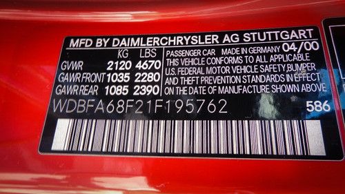 2001 Mercedes-Benz SL500 Base Convertible 2-Door 5.0L, US $14,900.00, image 13