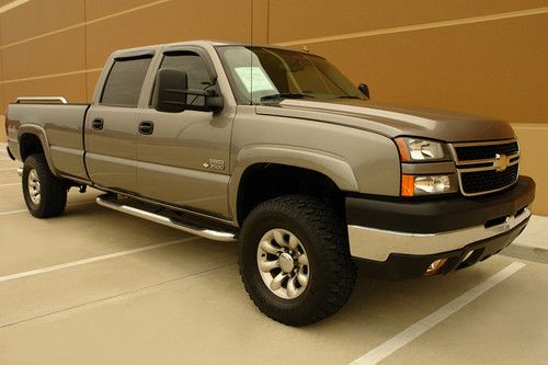 06 chevy silverado 3500hd lt3 crew cab diesel long bed srw 4wd tv dvd  roof