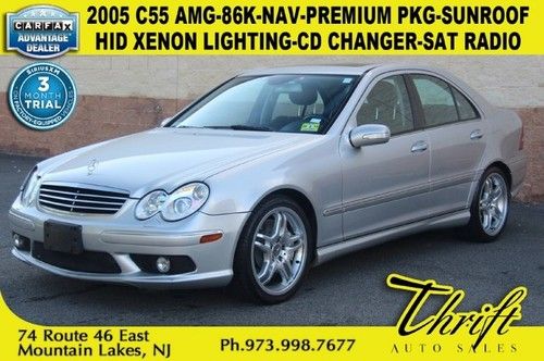 05 c55 amg-86k-nav-premium pkg-hid xenon lighting-cd changer-sat radio-sunroof