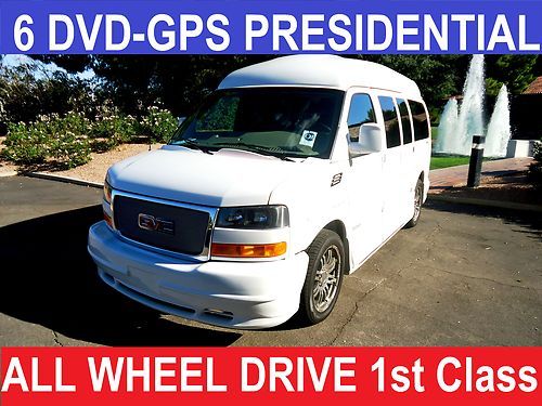 Awd first class presidential, 6 tv-dvd-gps-rvc, awd custom conversion van