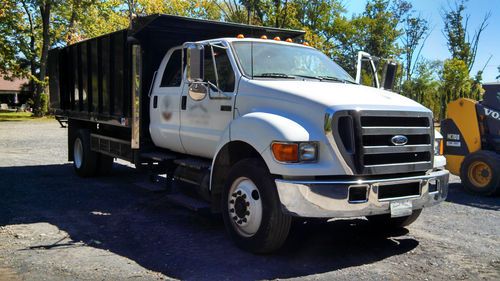 2004 ford f-650 4x2 xlt sd superduty truck cat c7 diesel engine crew cab allison