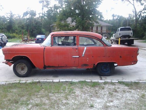 1955 chevrolet 2 door post top classic antique restoration project