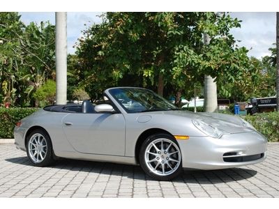 Low mileage 2002 porsche 911 carrera cabriolet 6-speed manual bose