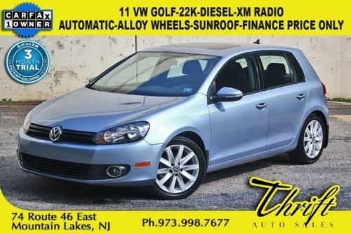 11 vw golf-22k-diesel-xm radio-automatic-alloy wheels-sunroof