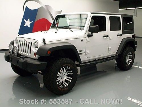 2011 jeep wrangler unltd sport 4x4 hard top lift 7k mi texas direct auto