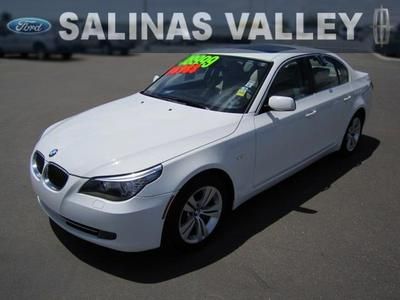 White automatic bmw 528i 3.0l 5 series sedan navigation leather fully loaded