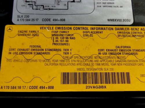 Florida 98 SLK 230 Kompressor Supercharged Convertible Clean Carfax No Reserve !, image 96