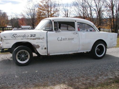 1955 chevy 4 speed v8 gasser hot rat street rod drag car classic custom patina