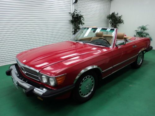 1986 mercedes benz 560sl hardtop/soft top runs/looks great no reserve!