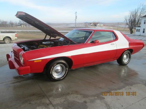 1973 ford torino 351 w edelbrock carb, rebuilt c4 black interior