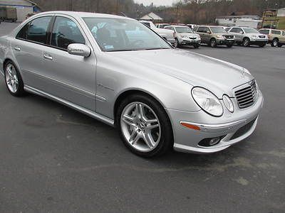 Silver e55 amg mercedes benz navigation 469 hp one owner clean carfax