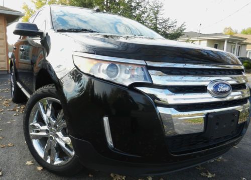 2013 ford edge limited edition awd suv black &amp; black 18k w/ rear back up camera