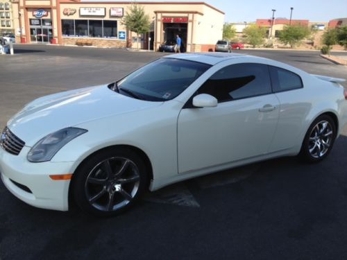 2004 infiniti g35 2 door coupe -white- excellent condition- 25,000. miles