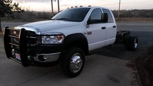 2008 dodge ram 5500 crew cab flat bed 11ft 4x4 6.7l cummins diesel