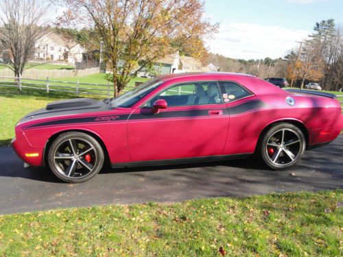 2010 dodoge challenger srt8 furious fuchsia #47 of 400 t/a hood and stripes