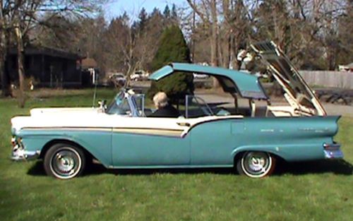 1957 ford skyliner hide away hardtop 312 automatic low mile original solid body