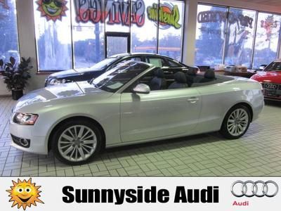 2011 audi a5 2.0t premium plus quattro cabriolet silver 30k certified