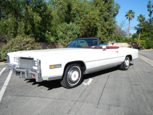 1976 cadillac eldorado convetible w 76k very nice california car loaded