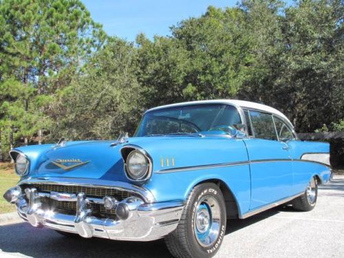 1957 chevrolet bel air/150/210 2d sedan 350 overdrive with ac restored