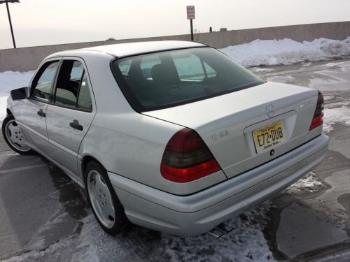 1998 mercedes-benz c43 amg 302hp handbuilt v8, brilliant silver, black leather