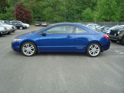 2006 honda civic si coupe fuji blue pearl 1 owner new car trade low miles