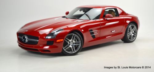 2011 mercedes-benz sls amg le mans red sand designo trade-in as-new 5,877 miles!