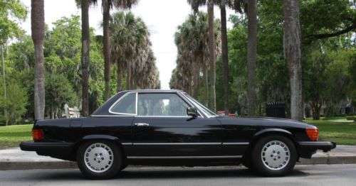 1983 mercedes benz 500sl euro one owner black over cream convertible