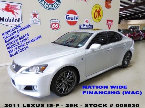 2011 is-f,sunroof,nav,back-up,htd lth,mark levinson,19in whls,29k,we finance!!