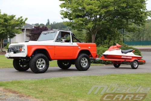 1973 ford bronco explorer + trailer &amp; jet ski! - recent frame off restoration!