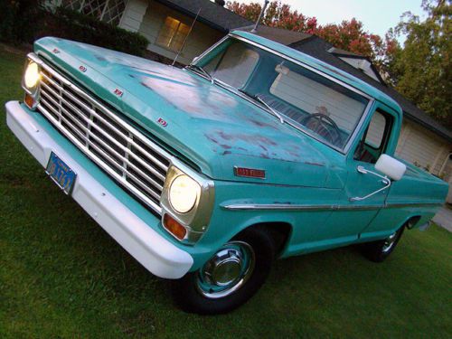 1967 f100 custom cab/ 352 v8/ nice patina /  no reserve !