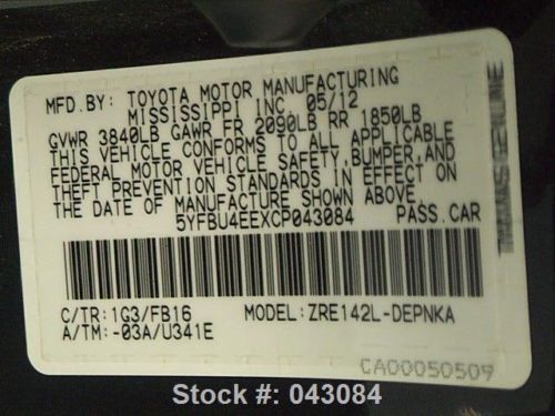 2012 TOYOTA COROLLA LE AUTO CD AUDIO CRUISE CTRL 13K MI TEXAS DIRECT AUTO, US $15,780.00, image 17