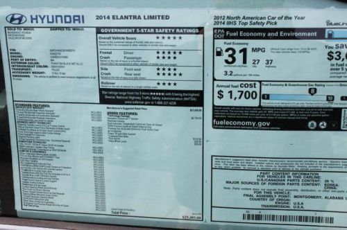 2014 Hyundai Elantra Limited, US $22,488.00, image 2