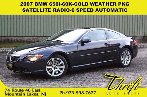 07 650i-60k-cold weather pkg-satellite radio-6speed automatic