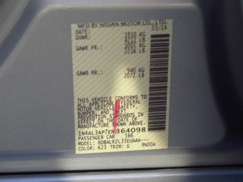 2014 Nissan Altima 2.5 S, US $20,050.00, image 5