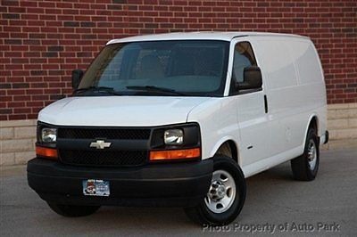 09 express 2500 6.6l v8 duramax diesel cargo van cruise control shelves clean