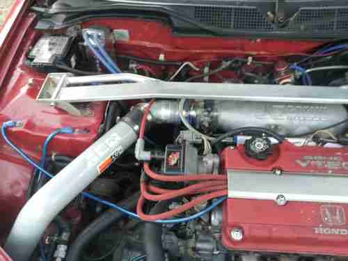 2000 Honda Civic Si 41k Original Custom Milano Red/Black Leather B16A2 DOHC VTEC, US $9,000.00, image 5