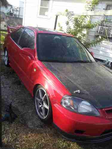 2000 Honda Civic Si 41k Original Custom Milano Red/Black Leather B16A2 DOHC VTEC, US $9,000.00, image 8