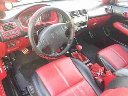 2000 Honda Civic Si 41k Original Custom Milano Red/Black Leather B16A2 DOHC VTEC, US $9,000.00, image 11