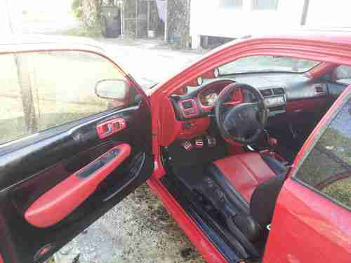 2000 Honda Civic Si 41k Original Custom Milano Red/Black Leather B16A2 DOHC VTEC, US $9,000.00, image 15