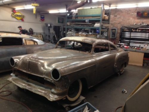 1954 chevy bel air sedan chopped bagged led sled rat rod