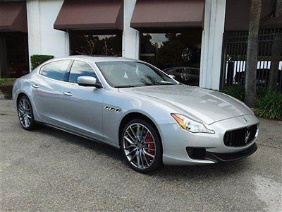 2014 maseratti quattroporte gts-silver-black-clean carfax-save thousands off new