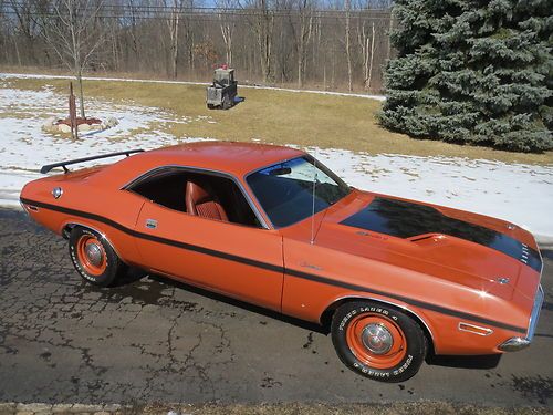 Highly detailed 1970 dodge challenger orange