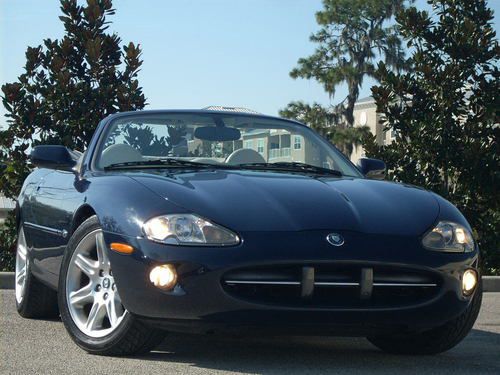 Xk8 convertible, pacific blue/ivory, factory navigation,one owner,very nice!!!